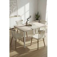 mesa rectangular dino 100x60 cm de pvcmelamina 755012075 cm - madera natural