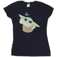 disney camiseta manga larga the mandalorian butterfly catching para mujer