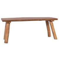 banco de jardin de madera maciza de teca 120 cm vidaxl