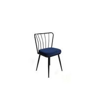 set 2 sillas yildiz-944 v2 negro azul oscuro
