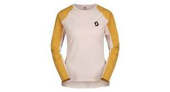 Camiseta de manga larga para mujer scott trail  p  strong  vertic  strong   p pro beige rosa
