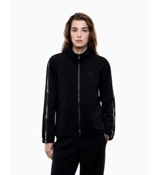 EA7 para mujer. 7W000959_AF12501 Chaqueta Logo Series negro (S), Casual, Deportivo, Poliéster Reciclado
