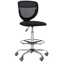vinsetto silla de oficina silla de trabajo silla de escritorio ajustable en altura acolchada negro   aosom espana