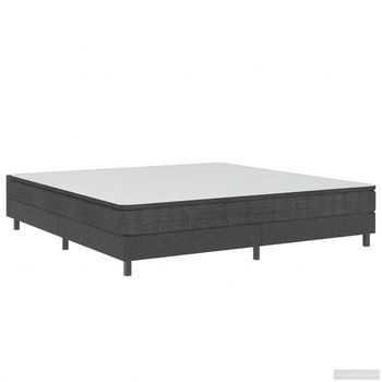 Cama Matrimonial | Cama Para Adulto | Estructura De Cama Box Spring Sin Colchón Tela Gris 180x200 Cm