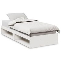 cama individual  cama para adultos  divan sin colchon blanco 100x200 cm madera maciza de pino