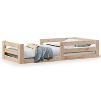 cama individual  cama de adulto  estructura de cama sin colchon madera maciza de pino 70x140 cm