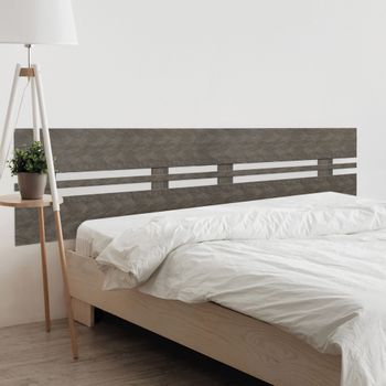 Dhome Cabecero Roble Amazonas 190cm Dual Horizontal Estilo Ancho Madera Reciclada Dm Herrajes Incluidos (190cm Dual Horizontal Ancho, Roble Amazonas)
