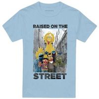 sesame street camiseta raised on the streets para mujer