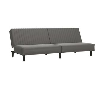 Vidaxl sofá cama de 2 plazas cuero sintético gris