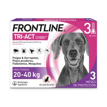 Frontline® Tri-Act pipetas para perros de 20 a 40 kg - 3 x 4 ml