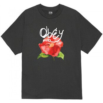 Obey Camiseta watercolor poppy para hombre