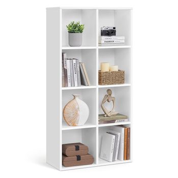 Librería Estantería Compartimentos Expositor para Oficina, Bianco