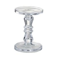 candelabroportavelas leti cristal transparente alt 19 cm