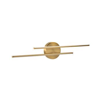 Lámpara Led Para Cuadros Y Espejos Minimalista Moderna Para Baño Dos Brazos Horizontales De Metal Y Acrílico Dorado Touques