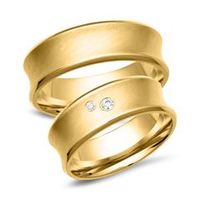 alianzas 14 quilates oro amarillo 2 diamantes