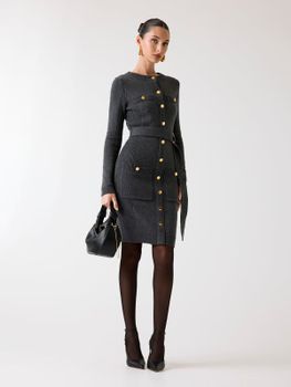 Vestido Mini De Mezcla De Cachemira Marciano