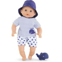 muneca de bano corolle bebe bain marin 30 cm con accesorio ballena