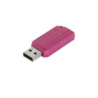 unidad flash usb verbatim pinstripe 128 gb usb 20 rosa deslizable