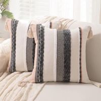 envolturas de almohada de granja tejidas