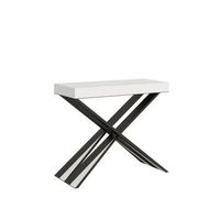 consola extensible 90x40196 cm diago small premium blanco fresno estructura antracita