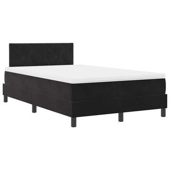 Cama Con Somier Y Colchón Con Colchón Negro 120 X 200 Cm Tela