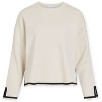 vila jersey sway contrast knit - birchblack para mujer