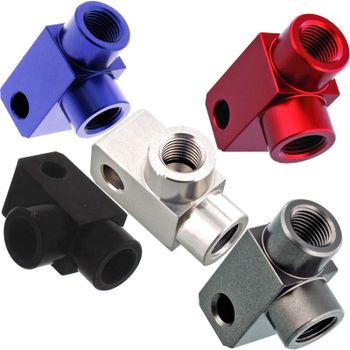 Conector perno banjo 2 vías 90° M10x1 alu