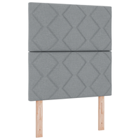 cama individual  cama con box spring y colchon gris claro 80x200 cm tela cfw40515