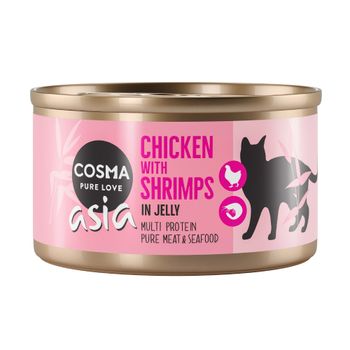 Cosma Asia en gelatina 24 x 85 g - Pack Ahorro - Pollo con gambas