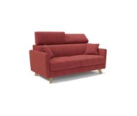 francy sofa cama con reposacabezas ajustables 160 cm mat 120x197 rojo