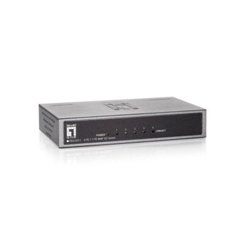 Switch LevelOne FSW-0513 Fast Ethernet 4 Puertos RJ-45 y 1 Puerto Fibra SC/ST Multimodo