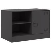mueble para tv de acero negro 67x39x44 cm vidaxl