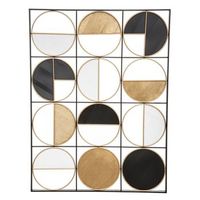 decoracion mural zak en metal dorado 76x102cm