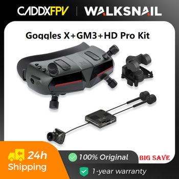 Gafas Caddx Walksnail Avatar HD X con Kit Avatar HD Pro (Versión de Doble Antena) y Gimbal GM3 V2 con Seguimiento de Cabeza para Drones FPV