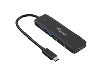hub usb-c equip life 128964 4 puertos 2xusb-a 30 2xusb-c 32 compatible con thunderbolt 34 1xusb-c