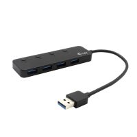 hub usb quo i-tec 4 puertos usb 32 gen 1 5 gbps metal interruptores led negro