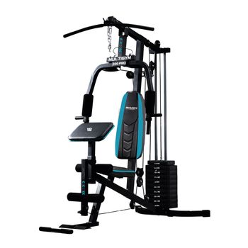 BEHUMAX - Multigym 300 PRO estación de musculación multifunción con pesas ajustables hasta 45 kg estructura robusta acero para entrenamiento completo en casa