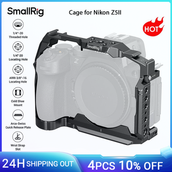 Jaula SmallRig para Nikon Z5 II/Z5/Z6/Z6II, Z7/Z7II con placa de liberación rápida HawkLock Arca-Swiss para Arca-Swiss w Cold Shoe 5257