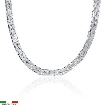 Cadena bizantina de plata 925 6mm