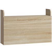 homcom escritorio de pared con mesa abatible y estantes ahorradores de espacio para hogar oficina 77x20x51 cm roble   aosom espana