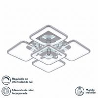 plafon 129w 3000-4000-6500k cromo elara 9x58x58cm 17415lm cremotoregulador y memoria