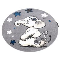 alfombra petit elephant elefante estrella circulo gris circulo 140 cm