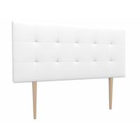 la web del colchon -cabecero tapizado corfu big para cama de 200 210 x 115 cms blanco