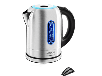 Hervidor de agua - Cecotec Thermosense 290, 2200 W, 1.7 L, Panel Digital con Diferentes Temperaturas, Ideal para el té y mate, Inox