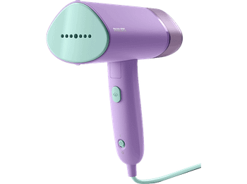 Cepillo de vapor y plancha - Philips STH3010/30, 1000 W, 2 bar, Placa metálica, Compacto Plegable, Morado