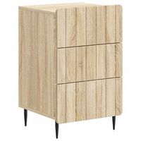 armario de noche con cajon roble sonoma 43x 41 x 68 cm vidaxl