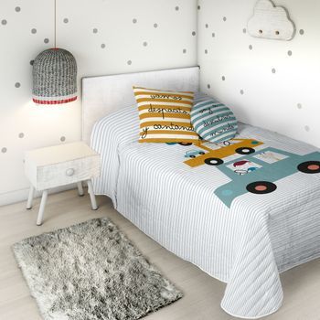 Colcha Bouti Reversible Coches A Cama 90