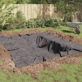 Fleece Para El Jardín 1 X 50 M Poliéster Y Algodón Gris Vidaxl