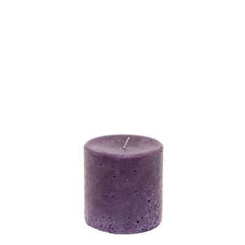 Vela cilíndrica morada h10