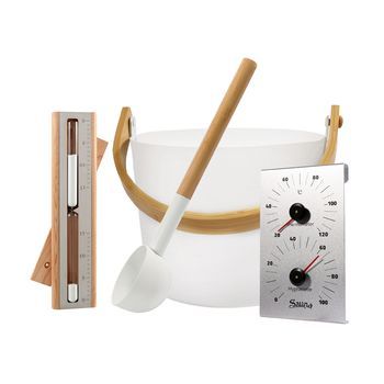 Miyu Blanco Sauna Accesorios - Juego Completo